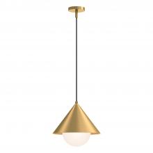 Alora Lighting PD485214BGOP - Remy 14-in Brushed Gold/Opal Glass 1 Light Pendant