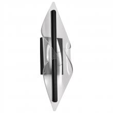 Nuvo 62/2022 - Geneva; 24 Inch LED Large Wall Sconce; Matte Black; Silk Screened Acrylic Lens