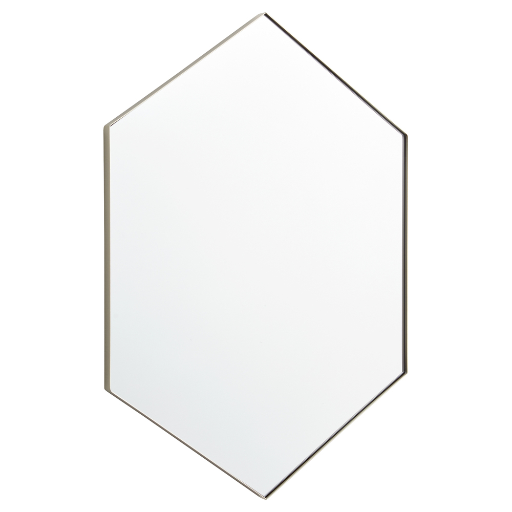 24x34 Hexgn Mirror - SLV