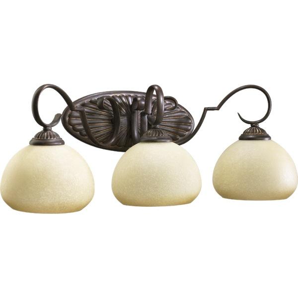 Three Light Toasted Sienna Vanity