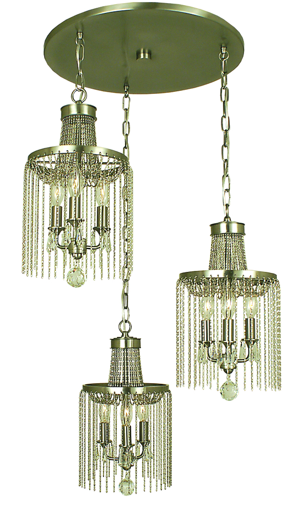 9-Light Brushed Nickel Guinevere Island Chandelier