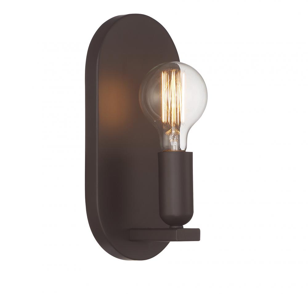 1-Light Wall Sconce in Oil Rubbed Bronze