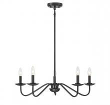 Savoy House Meridian M100120MBK - 5-Light Chandelier in Matte Black