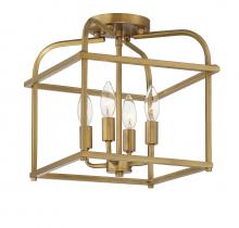 Savoy House Meridian M60061NB - 4-Light Ceiling Light in Natural Brass