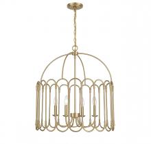 Savoy House Meridian M7029NB - 4-Light Pendant in Natural Brass