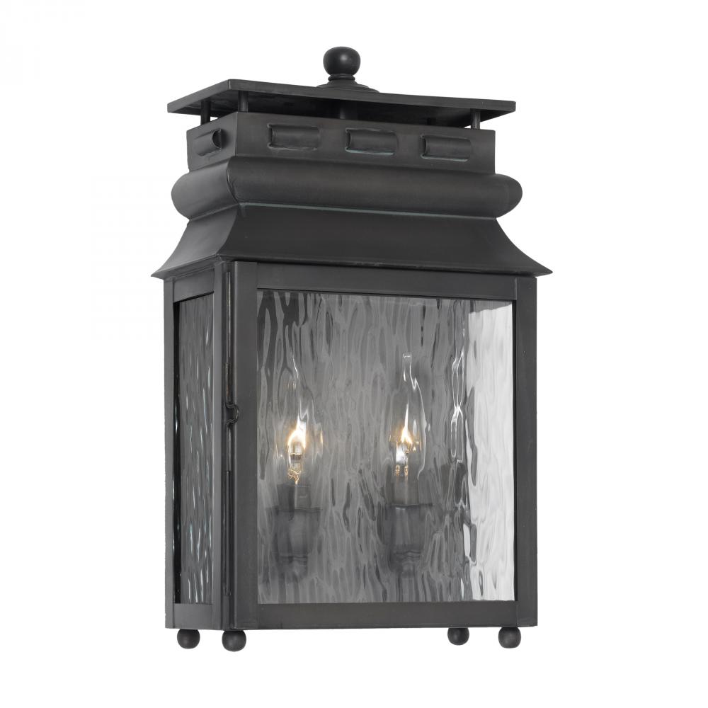 Two Light Charcoal Wall Lantern