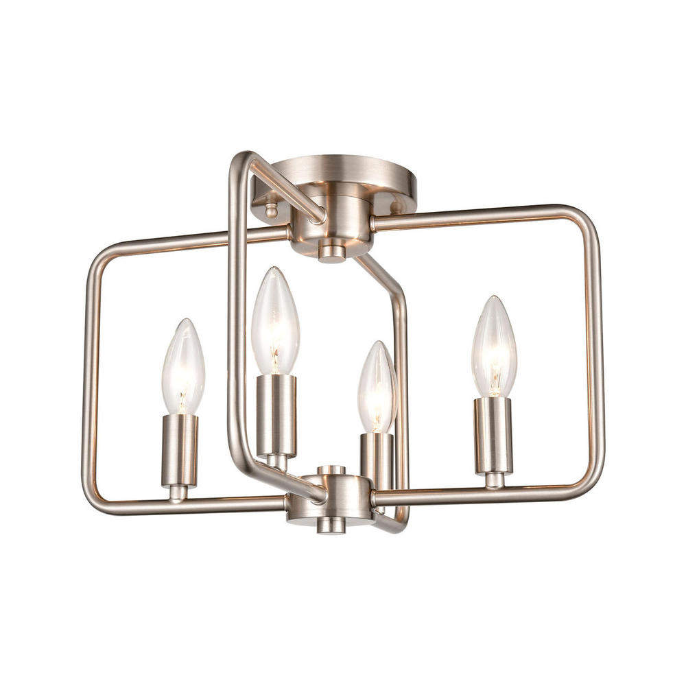 Thomas - Park Slope 15'' Wide 4-Light Flush Mount - Brushed Nickel