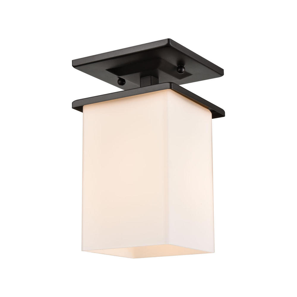 Thomas - Broad Street 5.5'' Wide 1-Light Outdoor Flush Mount - Textured Matte Black