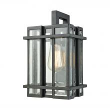 ELK Home 45314/1 - Glass Tower 1-Light Outdoor Sconce in Matte Black