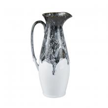 ELK Home S0017-9734 - Gallemore Pitcher - Black and White Glazed (2 pack) (2 pack)