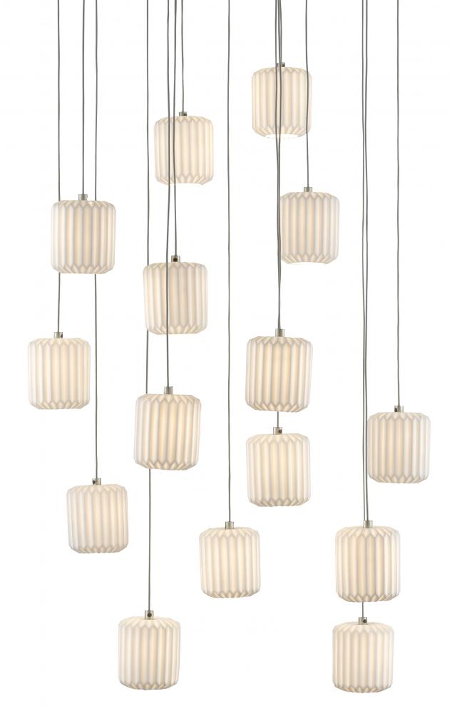 Dove 15-Light Round Multi-Drop Pendant