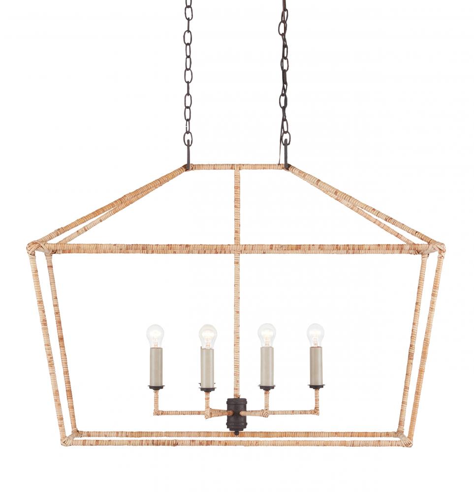 Denison Rectangular Rattan Lantern