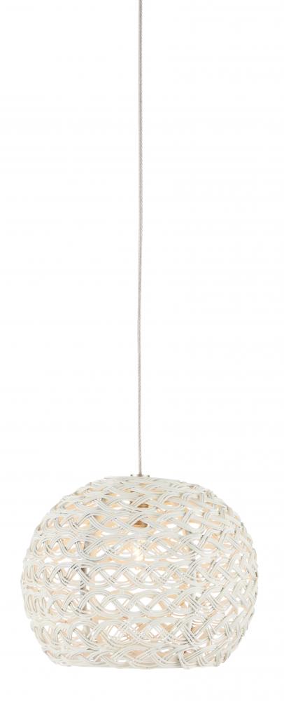 Piero White 1-Light Round Multi-Drop Pendant