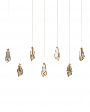 Currey 9000-1059 - Glace Mirror 7-Light Linear Multi-Drop Pendant