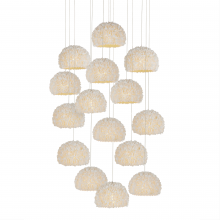 Currey 9000-1180 - Virtu 15-Light Round Multi-Drop Pendant