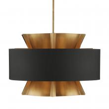 Currey 9000-0970 - Oxenwood Brass & Black Chandelier