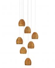 Currey 9000-1000 - Beehive 7-Light Round Multi-Drop Pendant