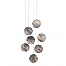 Currey 9000-1007 - Palatino 7-Light Round Multi-Drop Pendant